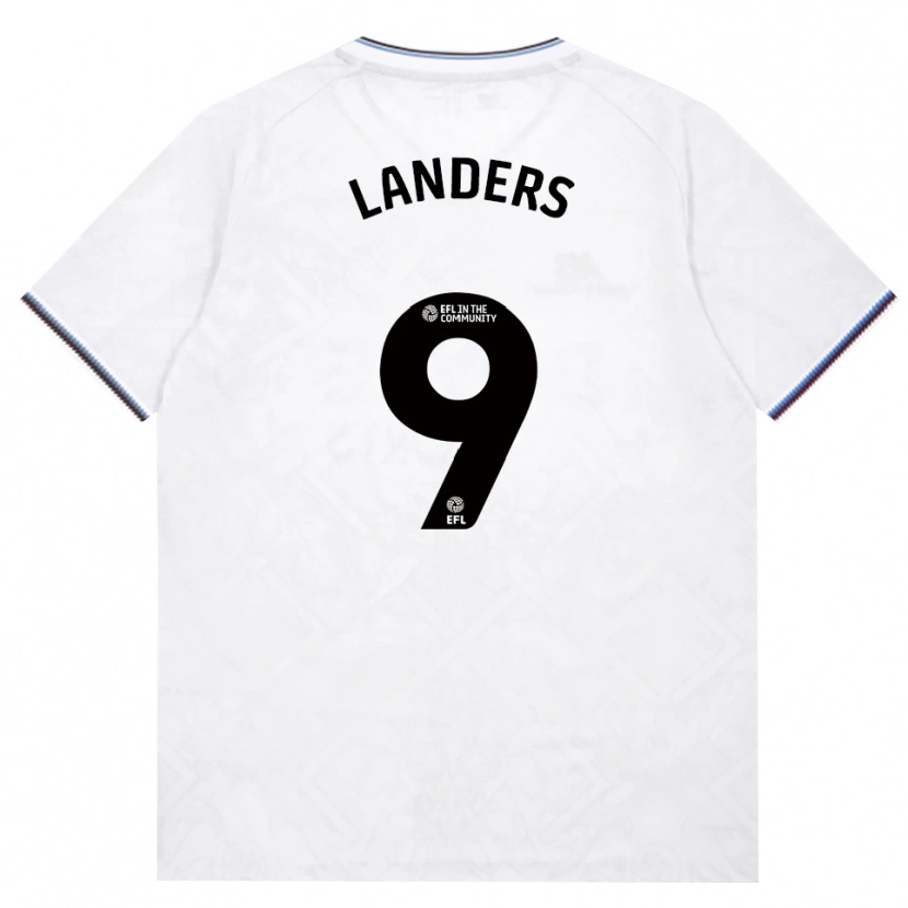Danxen Kvinder Josh Landers #9 Vinrød Hvid Udebane Spillertrøjer 2026/27 Trøje T-Shirt