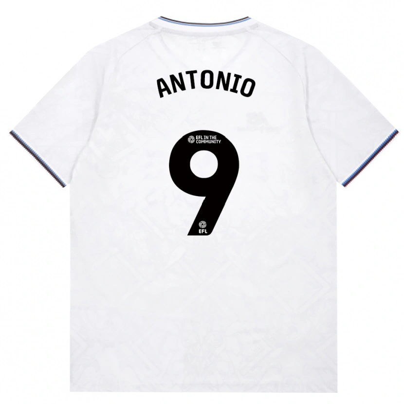Danxen Kvinder Michail Antonio #9 Vinrød Hvid Udebane Spillertrøjer 2026/27 Trøje T-Shirt