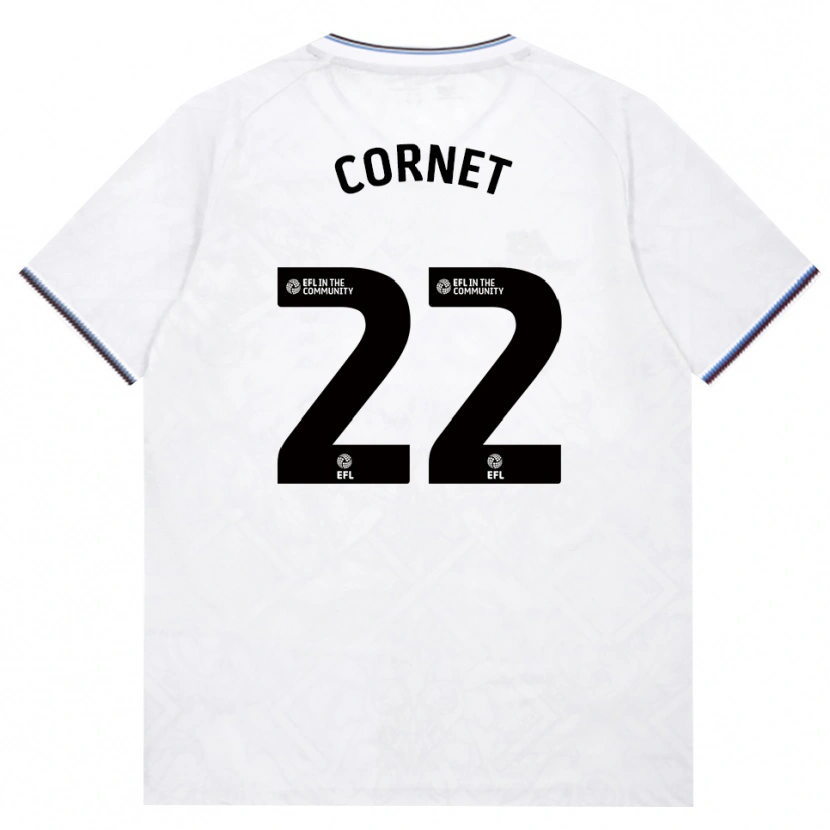 Danxen Kvinder Maxwel Cornet #22 Vinrød Hvid Udebane Spillertrøjer 2026/27 Trøje T-Shirt