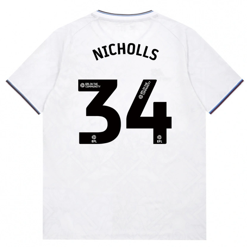 Danxen Kvinder Macey Nicholls #34 Vinrød Hvid Udebane Spillertrøjer 2026/27 Trøje T-Shirt