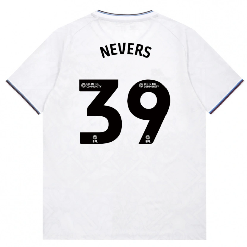 Danxen Kvinder Thierry Nevers #39 Vinrød Hvid Udebane Spillertrøjer 2026/27 Trøje T-Shirt