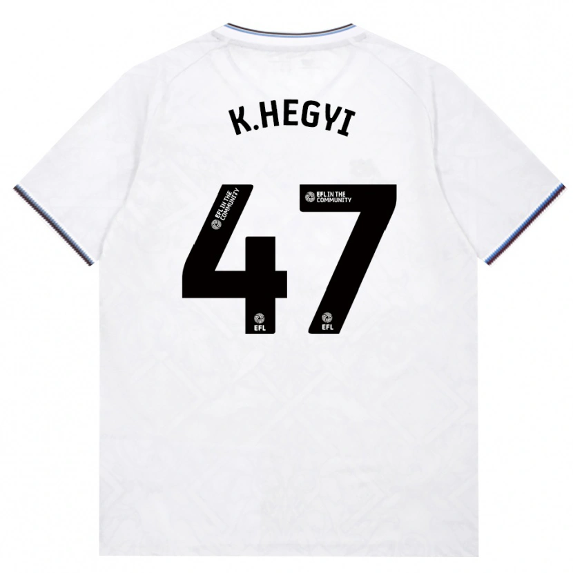 Danxen Kvinder Krisztian Hegyi #47 Vinrød Hvid Udebane Spillertrøjer 2026/27 Trøje T-Shirt