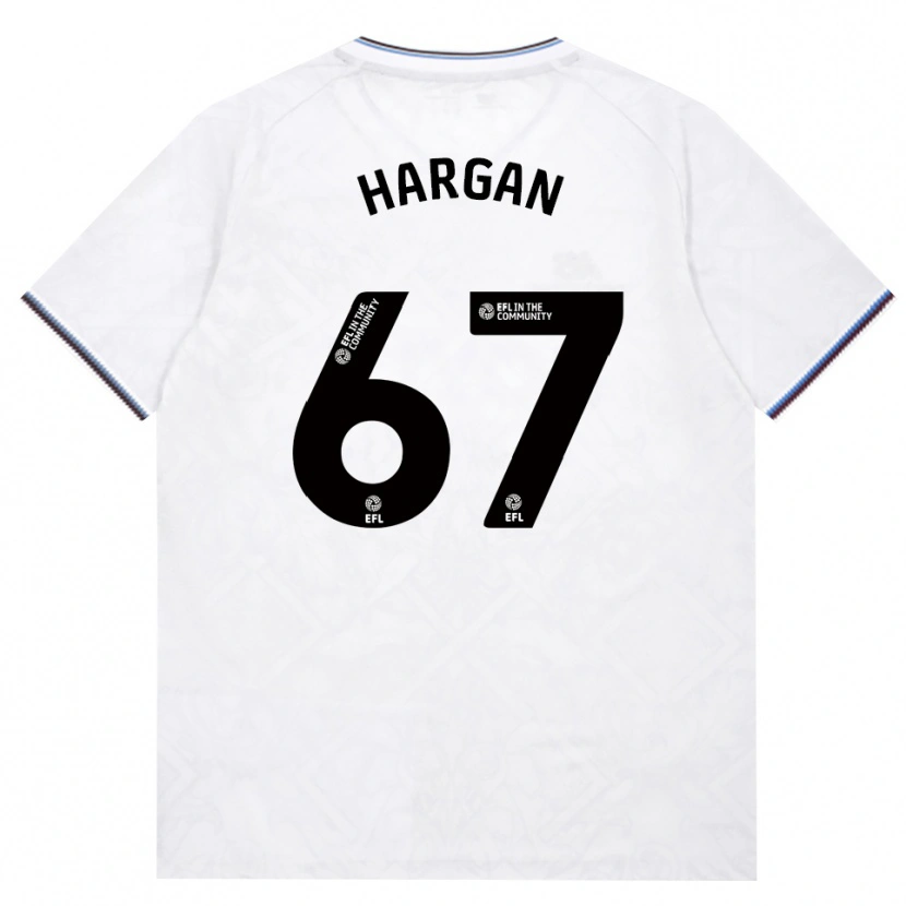 Danxen Kvinder Riley Hargan #67 Vinrød Hvid Udebane Spillertrøjer 2026/27 Trøje T-Shirt
