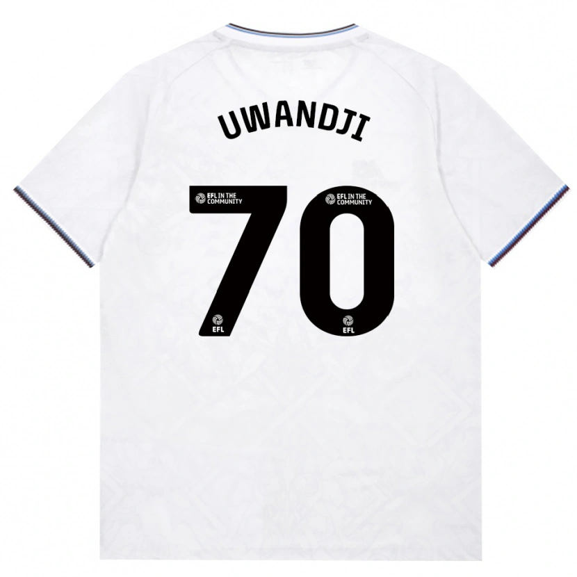 Danxen Kvinder Blaise Uwandji #70 Vinrød Hvid Udebane Spillertrøjer 2026/27 Trøje T-Shirt