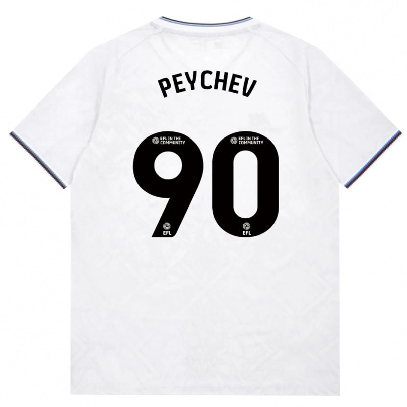 Danxen Kvinder Martin Peychev #90 Vinrød Hvid Udebane Spillertrøjer 2026/27 Trøje T-Shirt