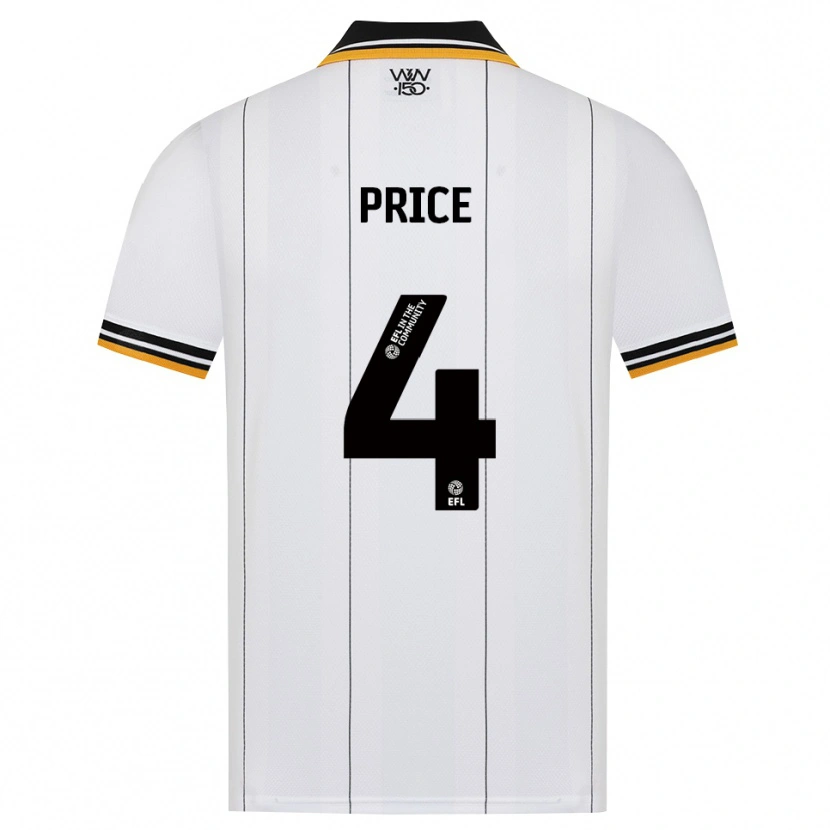 Danxen Kvinder Anna Price #4 Orange Hvid Sort Udebane Spillertrøjer 2026/27 Trøje T-Shirt