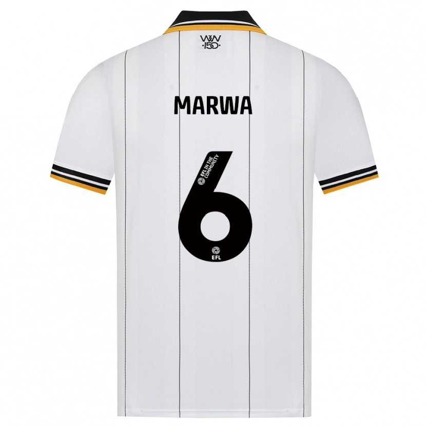 Danxen Kvinder Bjørn Marwa #6 Orange Hvid Sort Udebane Spillertrøjer 2026/27 Trøje T-Shirt