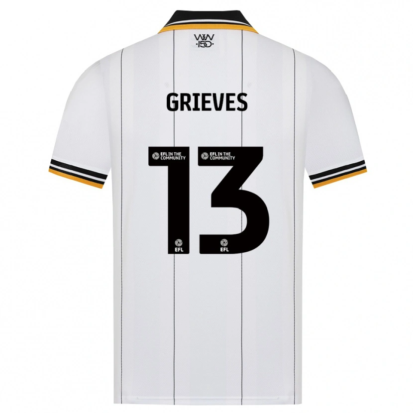Danxen Kvinder Xander Grieves #13 Orange Hvid Sort Udebane Spillertrøjer 2026/27 Trøje T-Shirt