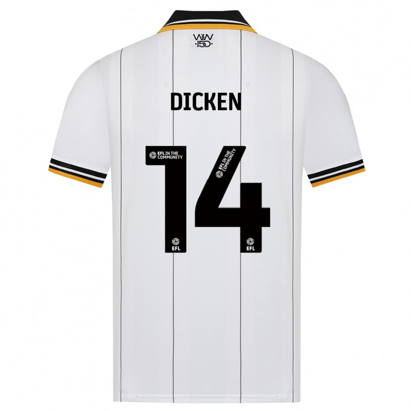 Danxen Kvinder Amy Dicken #14 Orange Hvid Sort Udebane Spillertrøjer 2026/27 Trøje T-Shirt