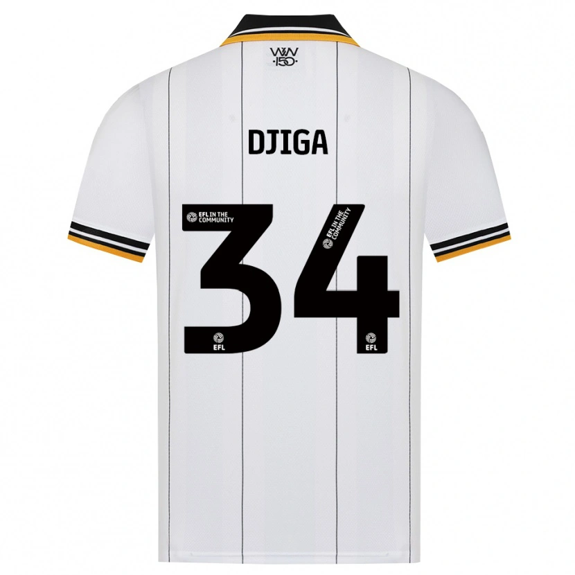 Danxen Kvinder Nasser Djiga #34 Orange Hvid Sort Udebane Spillertrøjer 2026/27 Trøje T-Shirt