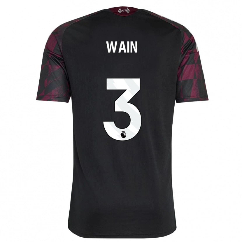 Danxen Kvinder Cian Wain #3 Sort Hvid Lilla Tredje Sæt Spillertrøjer 2026/27 Trøje T-Shirt