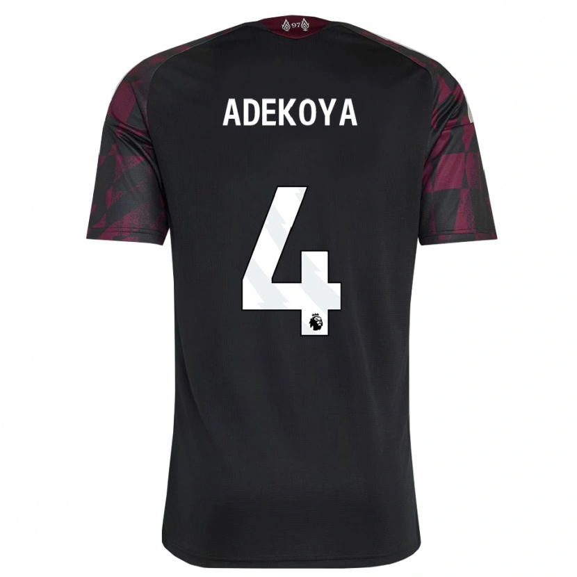 Danxen Kvinder Noah Adekoya #4 Sort Hvid Lilla Tredje Sæt Spillertrøjer 2026/27 Trøje T-Shirt
