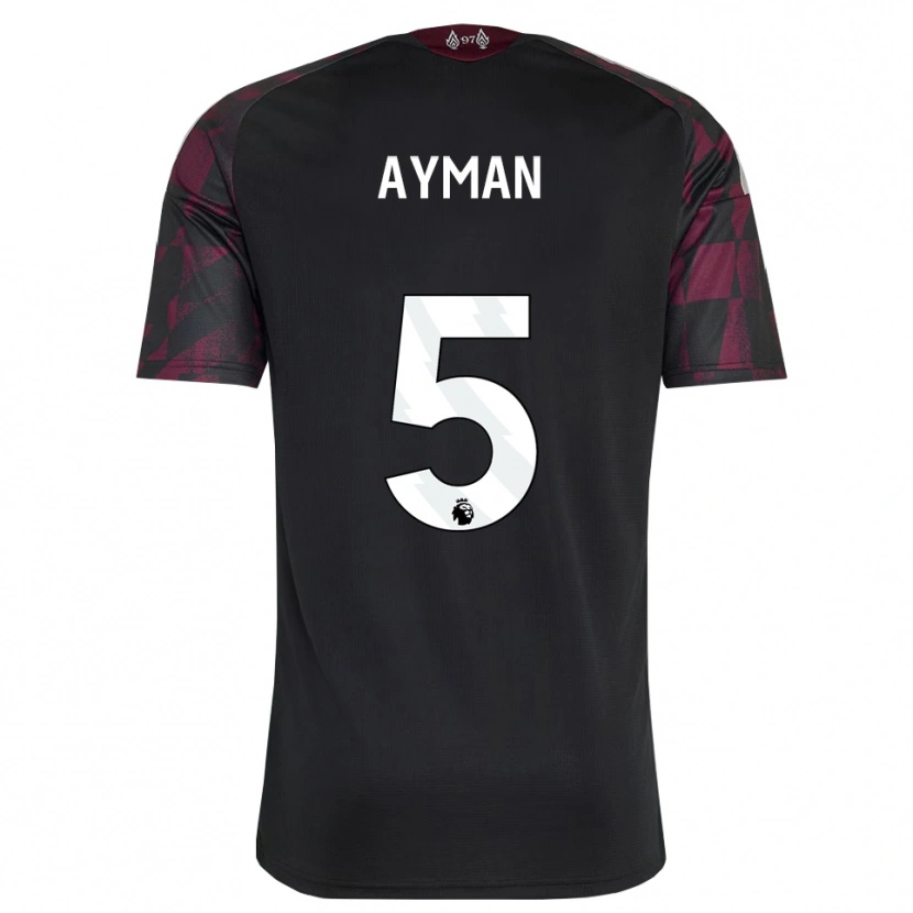 Danxen Kvinder Alvin Ayman #5 Sort Hvid Lilla Tredje Sæt Spillertrøjer 2026/27 Trøje T-Shirt