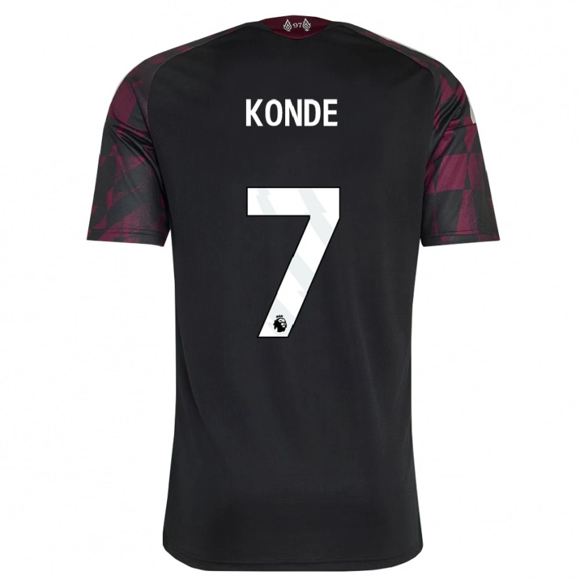 Danxen Kvinder Isaac Konde #7 Sort Hvid Lilla Tredje Sæt Spillertrøjer 2026/27 Trøje T-Shirt