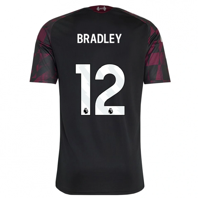 Danxen Kvinder Conor Bradley #12 Sort Hvid Lilla Tredje Sæt Spillertrøjer 2026/27 Trøje T-Shirt