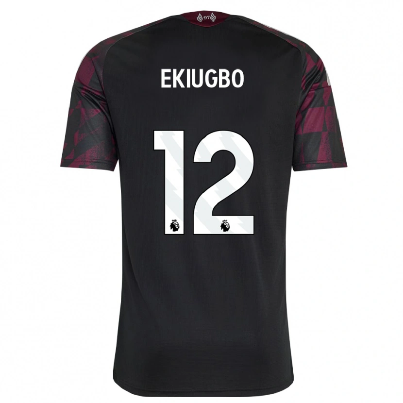 Danxen Kvinder Shadrach Ekiugbo #12 Sort Hvid Lilla Tredje Sæt Spillertrøjer 2026/27 Trøje T-Shirt