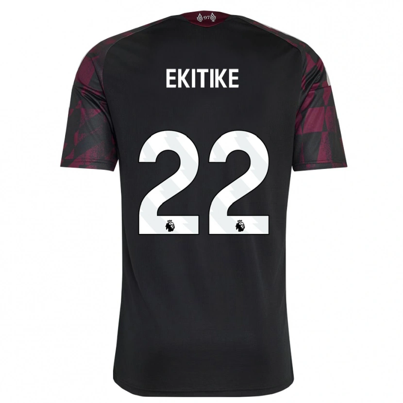Danxen Kvinder Hugo Ekitiké #22 Sort Hvid Lilla Tredje Sæt Spillertrøjer 2026/27 Trøje T-Shirt