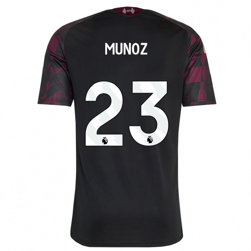Danxen Kvinder Víctor Muñoz #23 Sort Hvid Lilla Tredje Sæt Spillertrøjer 2026/27 Trøje T-Shirt