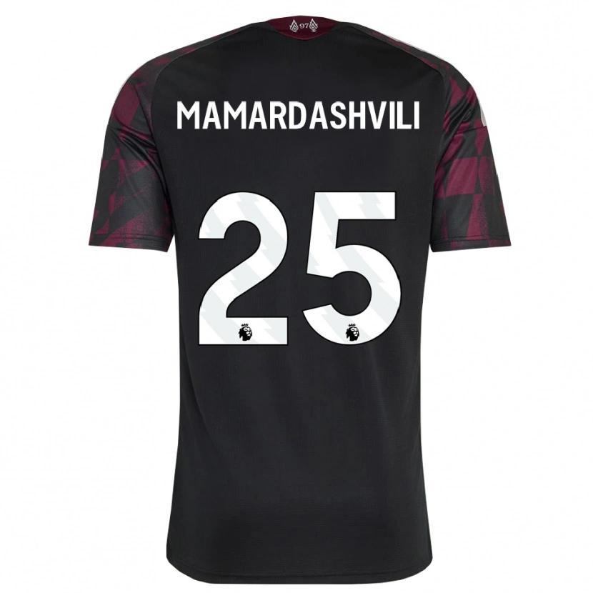 Danxen Kvinder Giorgi Mamardashvili #25 Sort Hvid Lilla Tredje Sæt Spillertrøjer 2026/27 Trøje T-Shirt