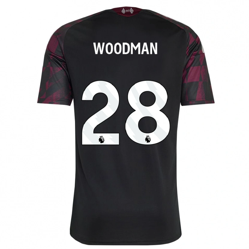 Danxen Kvinder Freddie Woodman #28 Sort Hvid Lilla Tredje Sæt Spillertrøjer 2026/27 Trøje T-Shirt