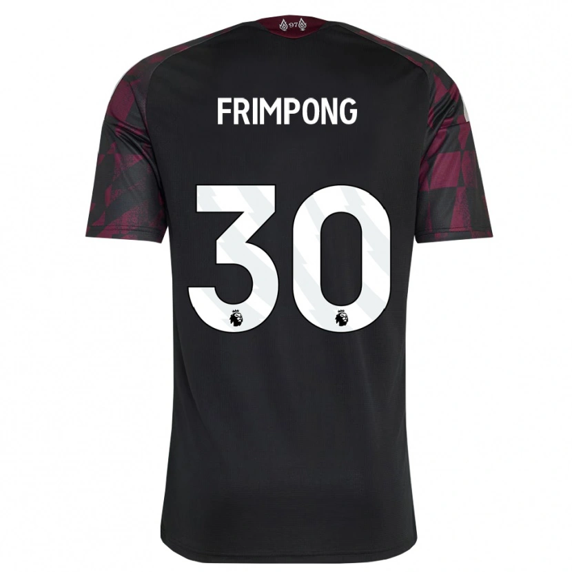 Danxen Kvinder Jeremie Frimpong #30 Sort Hvid Lilla Tredje Sæt Spillertrøjer 2026/27 Trøje T-Shirt