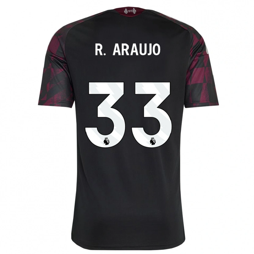 Danxen Kvinder Ronald Araujo #33 Sort Hvid Lilla Tredje Sæt Spillertrøjer 2026/27 Trøje T-Shirt