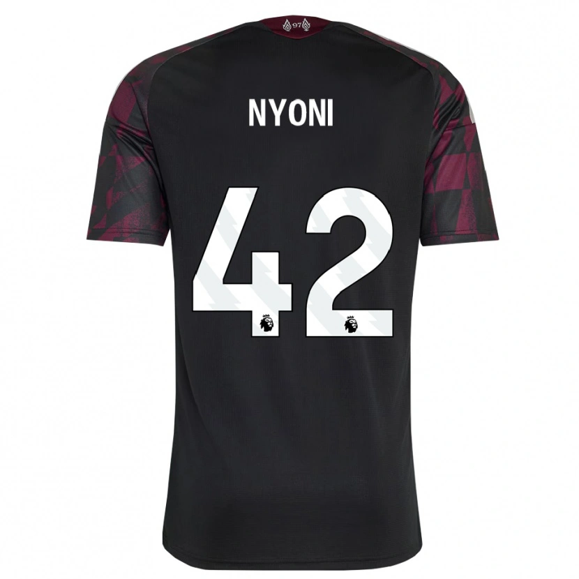 Danxen Kvinder Trey Nyoni #42 Sort Hvid Lilla Tredje Sæt Spillertrøjer 2026/27 Trøje T-Shirt