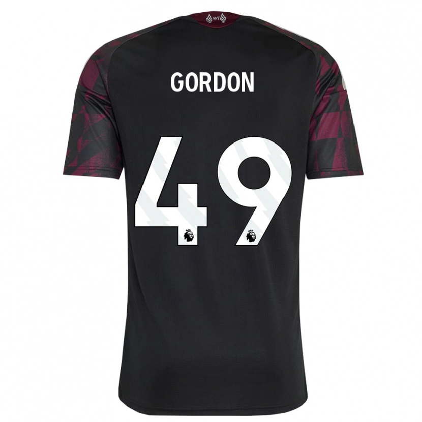 Danxen Kvinder Kaide Gordon #49 Sort Hvid Lilla Tredje Sæt Spillertrøjer 2026/27 Trøje T-Shirt
