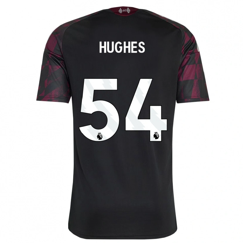 Danxen Kvinder Liam Hughes #54 Sort Hvid Lilla Tredje Sæt Spillertrøjer 2026/27 Trøje T-Shirt