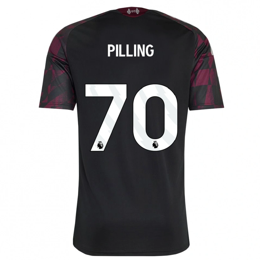 Danxen Kvinder Tommy Pilling #70 Sort Hvid Lilla Tredje Sæt Spillertrøjer 2026/27 Trøje T-Shirt