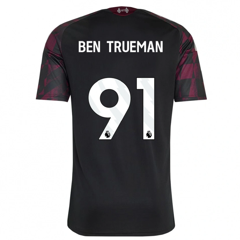 Danxen Kvinder Ben Trueman #91 Sort Hvid Lilla Tredje Sæt Spillertrøjer 2026/27 Trøje T-Shirt