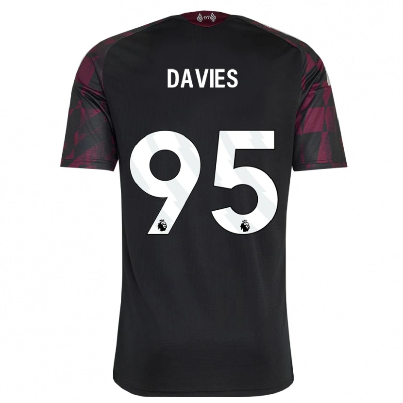 Danxen Kvinder Harvey Davies #95 Sort Hvid Lilla Tredje Sæt Spillertrøjer 2026/27 Trøje T-Shirt