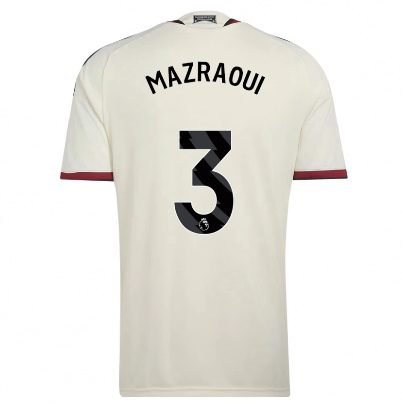 Danxen Kvinder Noussair Mazraoui #3 Beige Sort Rød Tredje Sæt Spillertrøjer 2026/27 Trøje T-Shirt