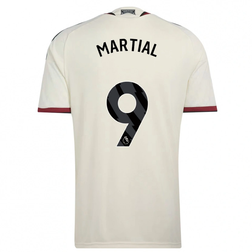 Danxen Kvinder Anthony Martial #9 Beige Sort Rød Tredje Sæt Spillertrøjer 2026/27 Trøje T-Shirt