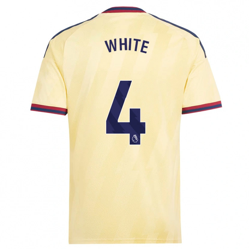 Danxen Kvinder Ben White #4 Lys Gul Midnatsblå Tredje Sæt Spillertrøjer 2026/27 Trøje T-Shirt