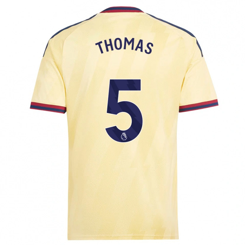Danxen Kvinder Thomas Partey #5 Lys Gul Midnatsblå Tredje Sæt Spillertrøjer 2026/27 Trøje T-Shirt