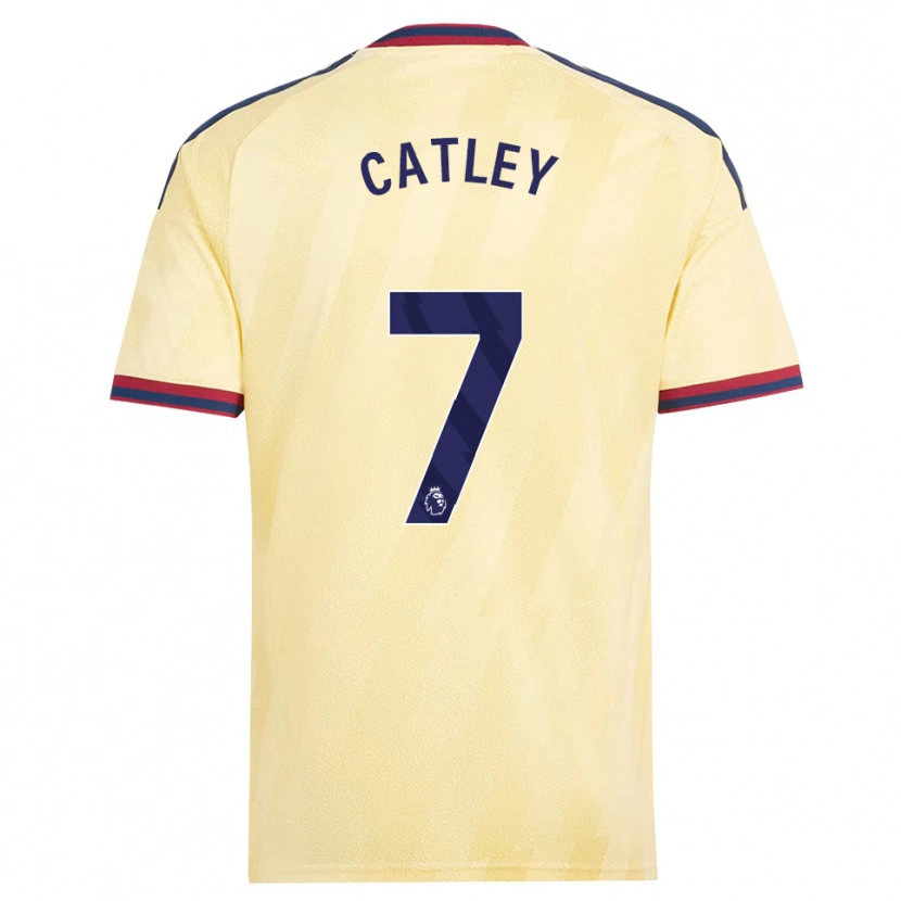 Danxen Kvinder Stephanie Catley #7 Lys Gul Midnatsblå Tredje Sæt Spillertrøjer 2026/27 Trøje T-Shirt