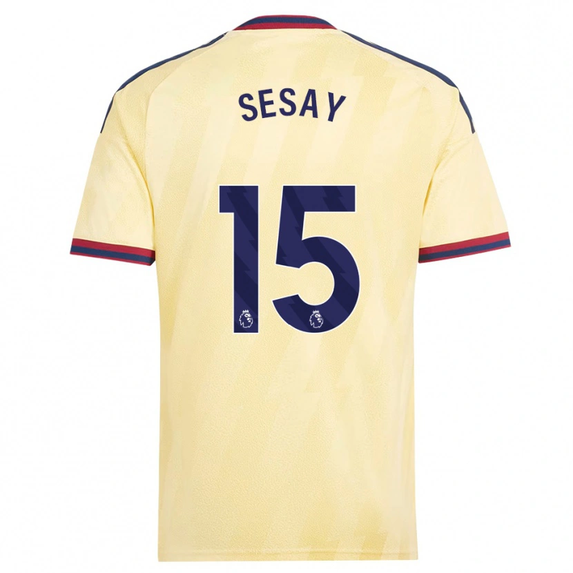 Danxen Kvinder Joshua Sesay #15 Lys Gul Midnatsblå Tredje Sæt Spillertrøjer 2026/27 Trøje T-Shirt