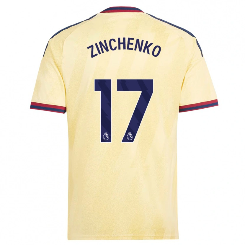 Danxen Kvinder Oleksandr Zinchenko #17 Lys Gul Midnatsblå Tredje Sæt Spillertrøjer 2026/27 Trøje T-Shirt
