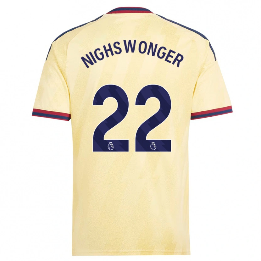 Danxen Kvinder Jenna Nighswonger #22 Lys Gul Midnatsblå Tredje Sæt Spillertrøjer 2026/27 Trøje T-Shirt