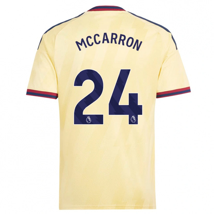Danxen Kvinder Daniel Mccarron #24 Lys Gul Midnatsblå Tredje Sæt Spillertrøjer 2026/27 Trøje T-Shirt