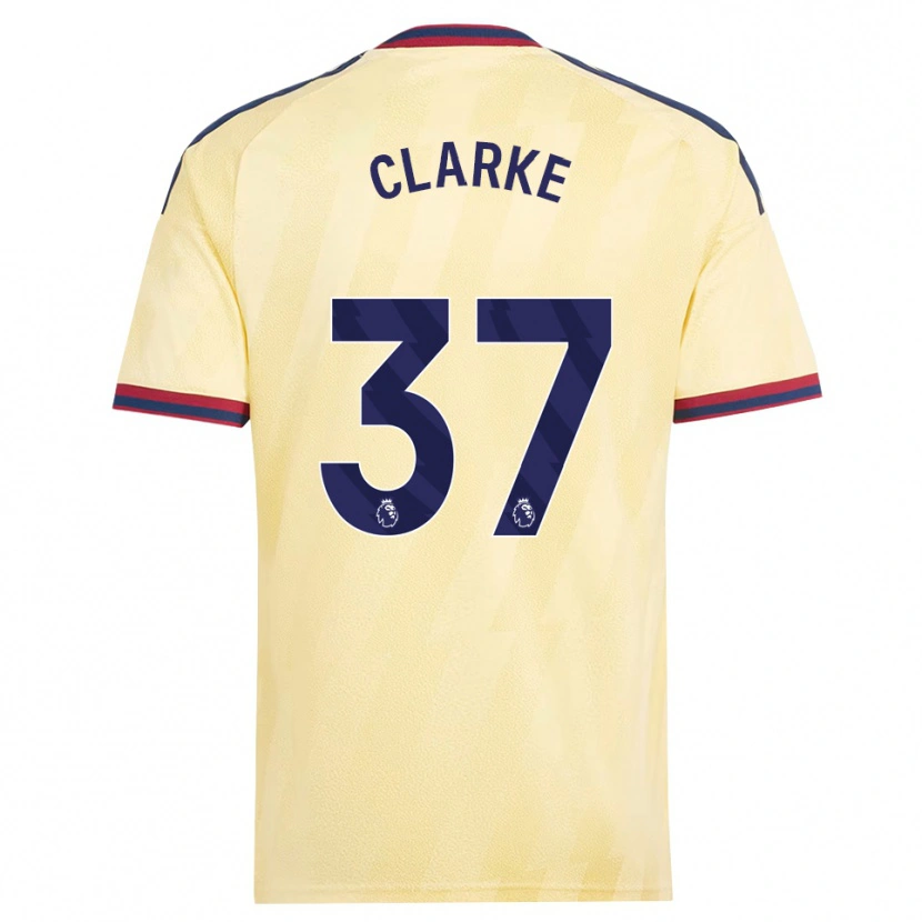 Danxen Kvinder Brayden Clarke #37 Lys Gul Midnatsblå Tredje Sæt Spillertrøjer 2026/27 Trøje T-Shirt