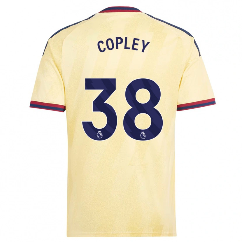 Danxen Kvinder Louie Copley #38 Lys Gul Midnatsblå Tredje Sæt Spillertrøjer 2026/27 Trøje T-Shirt