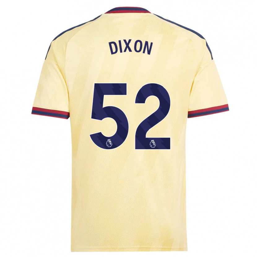 Danxen Kvinder Jaden Dixon #52 Lys Gul Midnatsblå Tredje Sæt Spillertrøjer 2026/27 Trøje T-Shirt