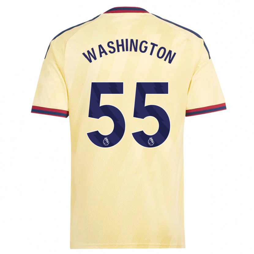 Danxen Kvinder Marcell Washington #55 Lys Gul Midnatsblå Tredje Sæt Spillertrøjer 2026/27 Trøje T-Shirt