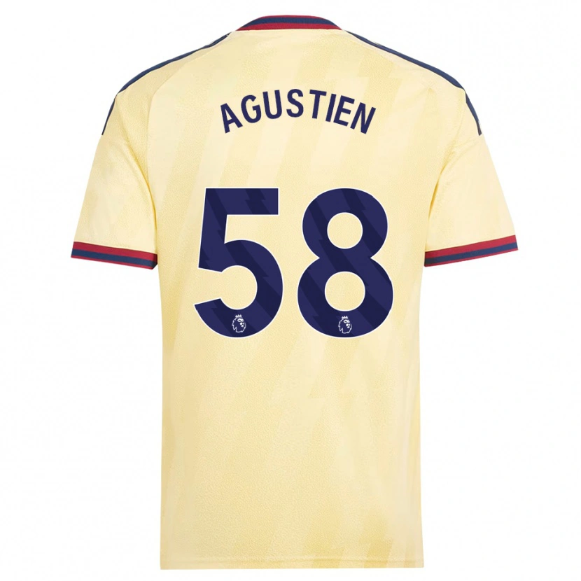 Danxen Kvinder Demiane Agustien #58 Lys Gul Midnatsblå Tredje Sæt Spillertrøjer 2026/27 Trøje T-Shirt