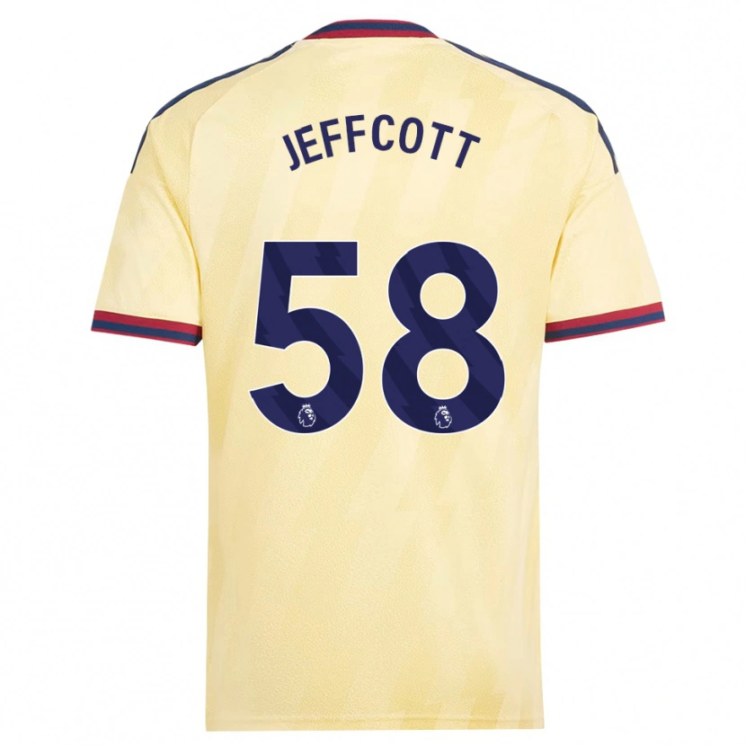 Danxen Kvinder Henry Jeffcott #58 Lys Gul Midnatsblå Tredje Sæt Spillertrøjer 2026/27 Trøje T-Shirt