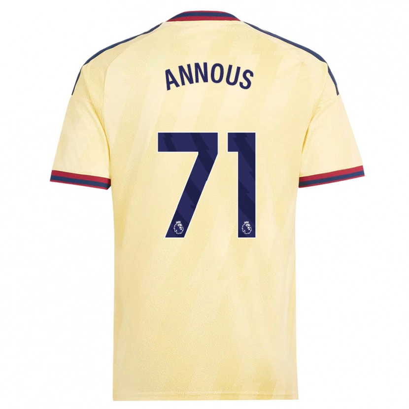 Danxen Kvinder Andre Harriman-Annous #71 Lys Gul Midnatsblå Tredje Sæt Spillertrøjer 2026/27 Trøje T-Shirt