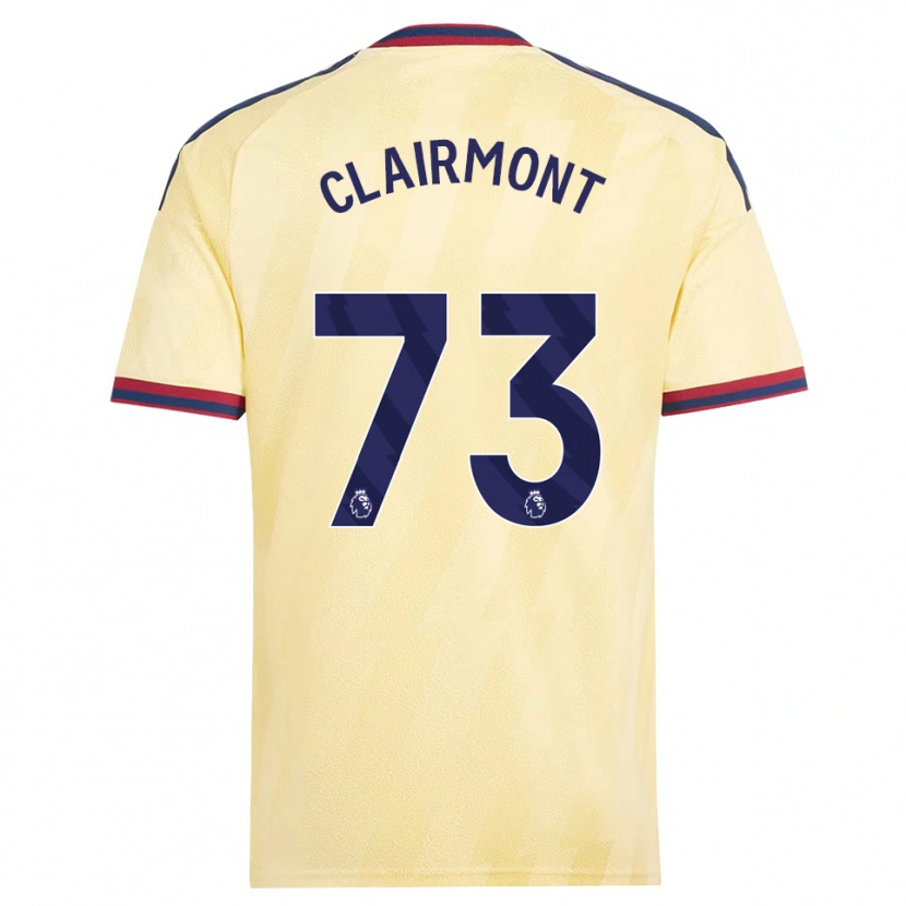 Danxen Kvinder Reece Clairmont #73 Lys Gul Midnatsblå Tredje Sæt Spillertrøjer 2026/27 Trøje T-Shirt