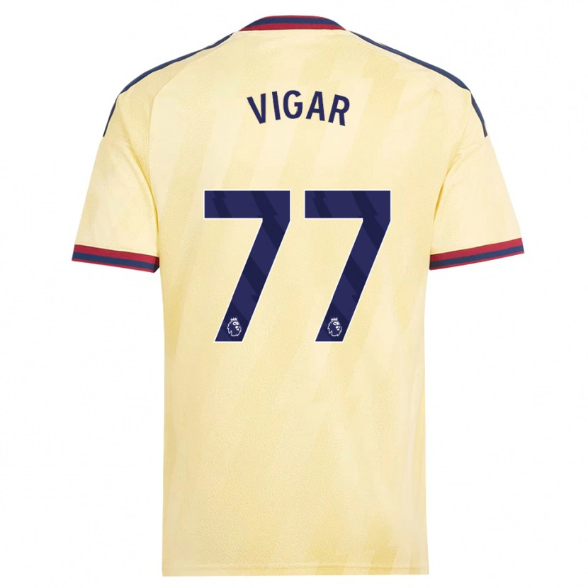 Danxen Kvinder Billy Vigar #77 Lys Gul Midnatsblå Tredje Sæt Spillertrøjer 2026/27 Trøje T-Shirt